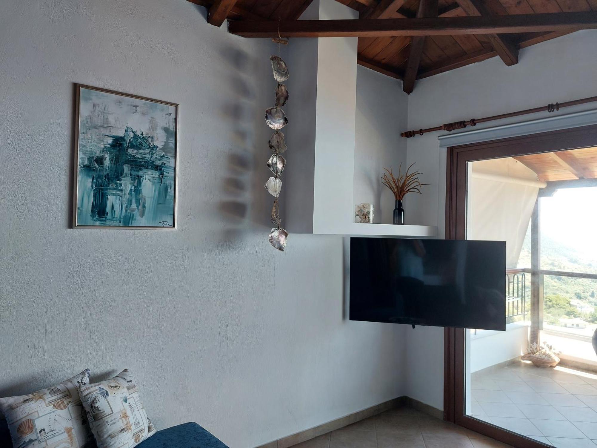 Horizon Studios With Sea View - Free Parking Glossa Bagian luar foto